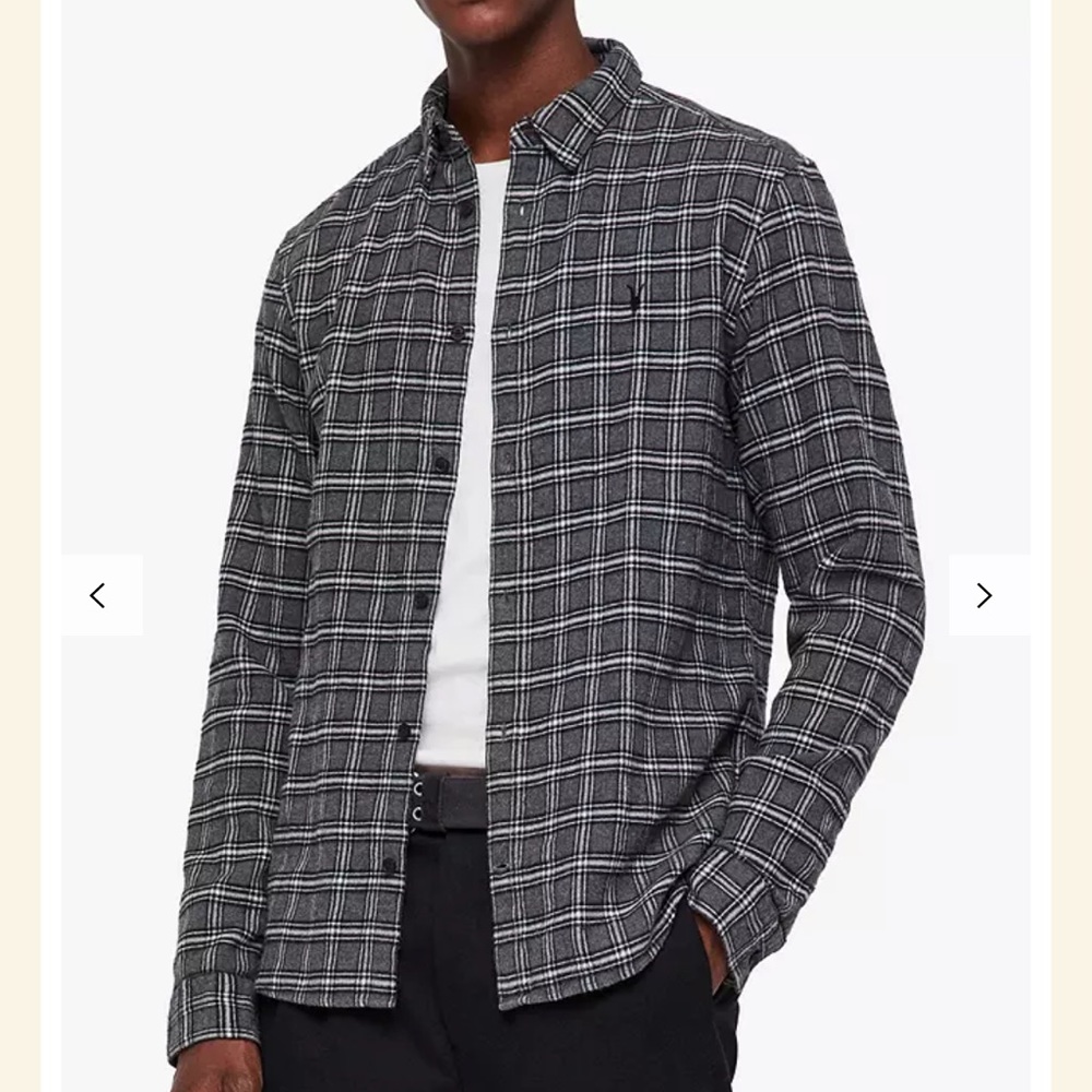 All Saints Amos Flannel LS Shirt
